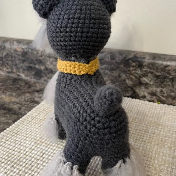 Handmade crocheted Schnauzer dog - Picture 4 of 5